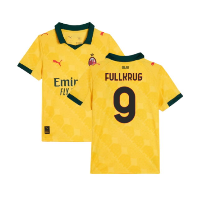 2025-2026 AC Milan Third Shirt (Kids) (Fullkrug 9)-SoccerKits Hub | Buy Soccer Jerseys Online